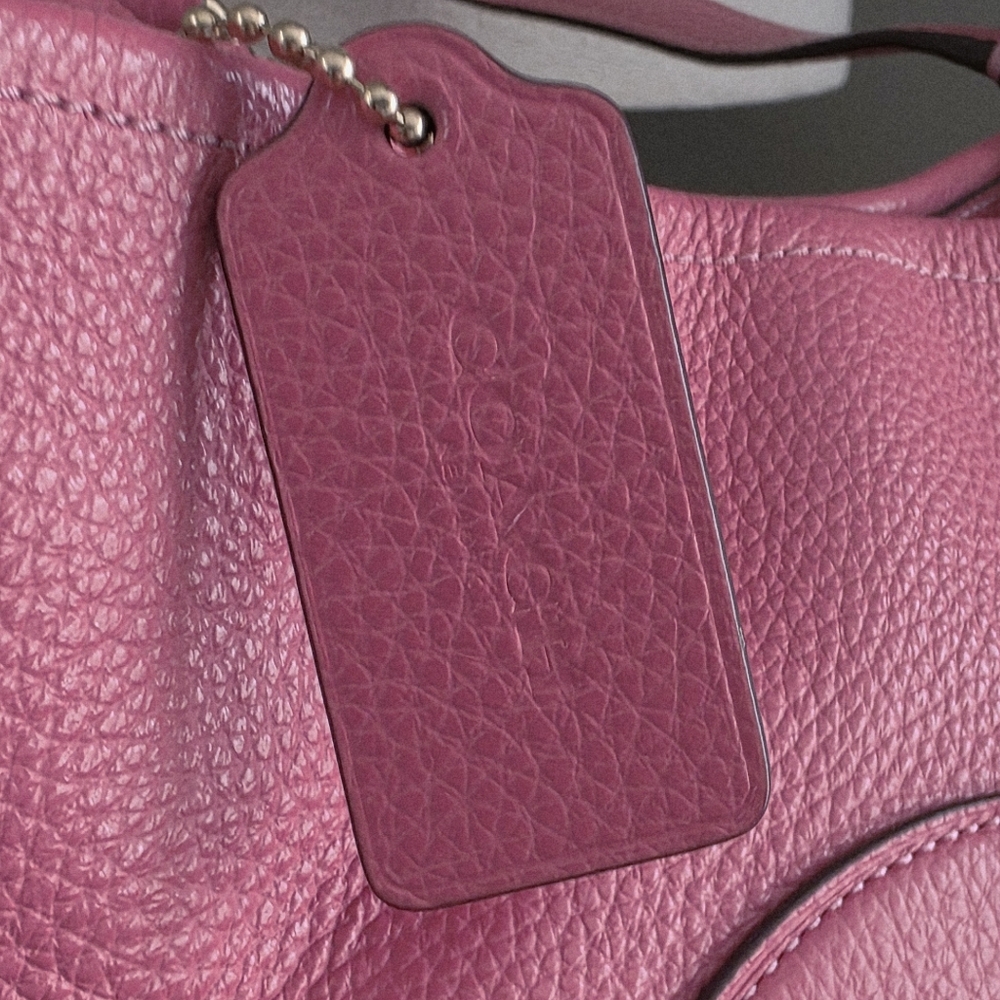 Coach C3078 Dempsey Tote Pink Pebbled Leather Shoulder Bag - Picture 4 of 16